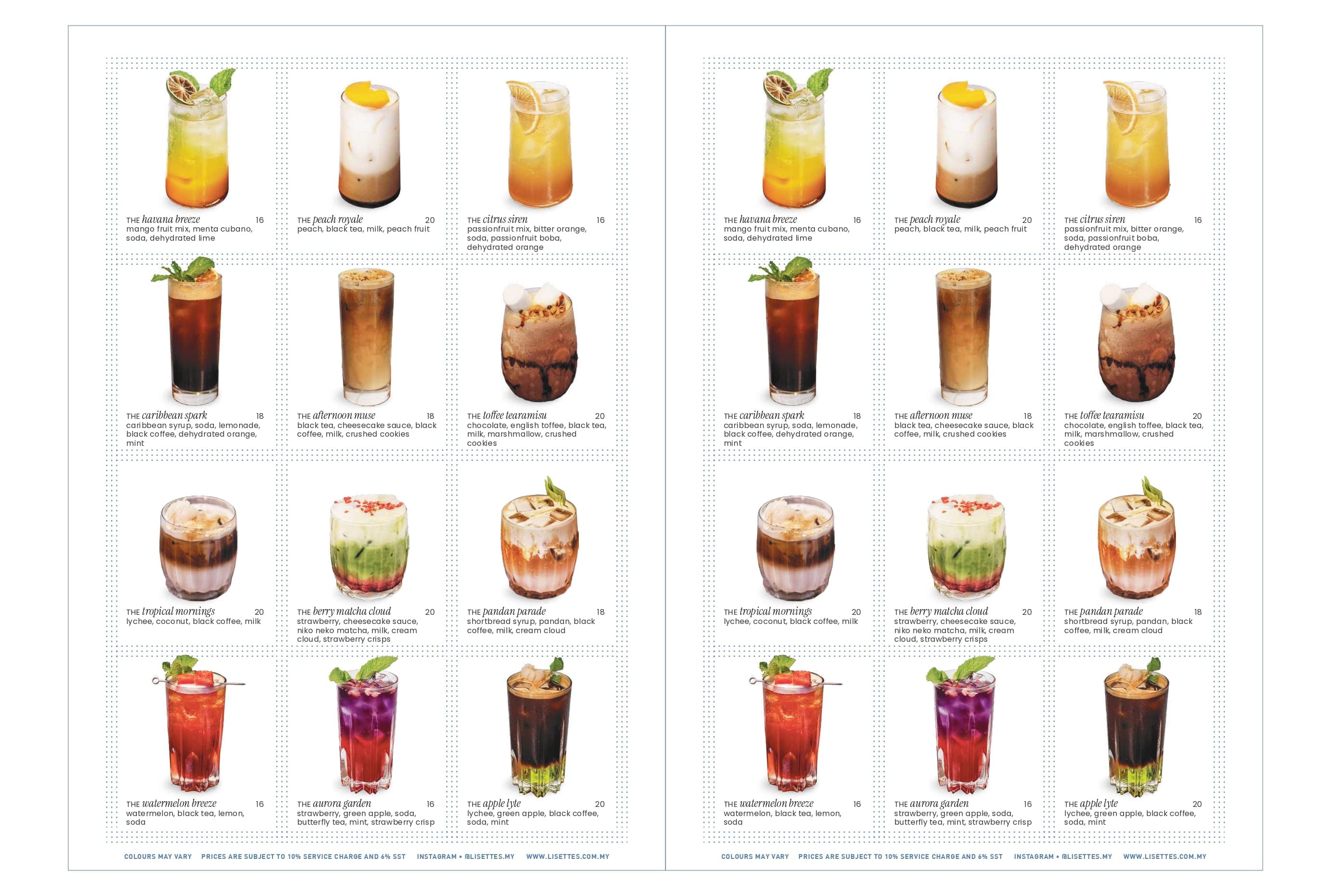 Lisette's Café & Bakery @ Bangsar menu page 1