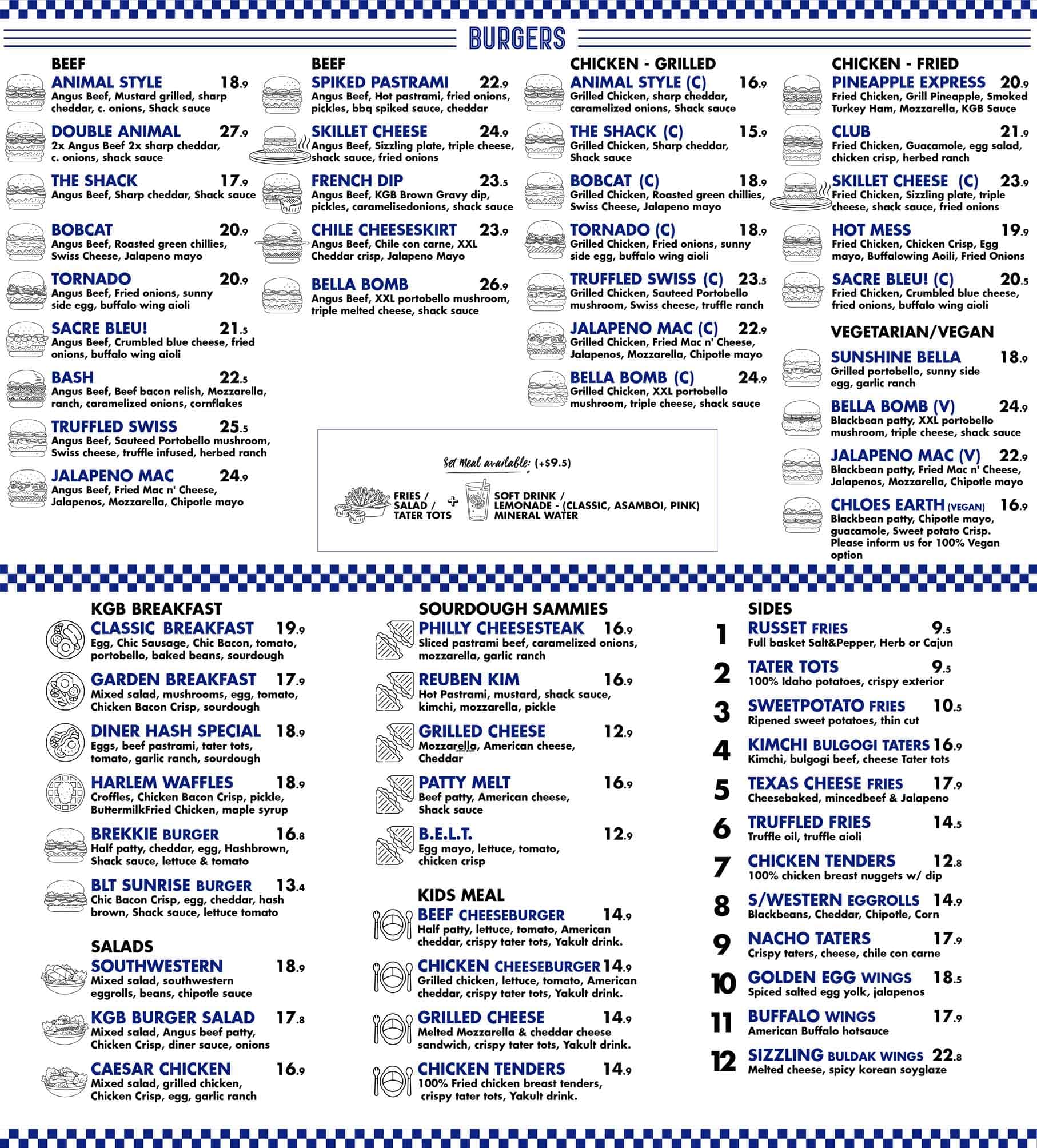 Killer Gourmet Burgers @ SS15 Subang menu page 1