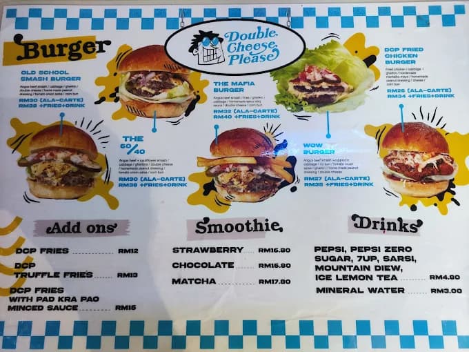 Double Cheese Please | The Campus Ampang menu page 1